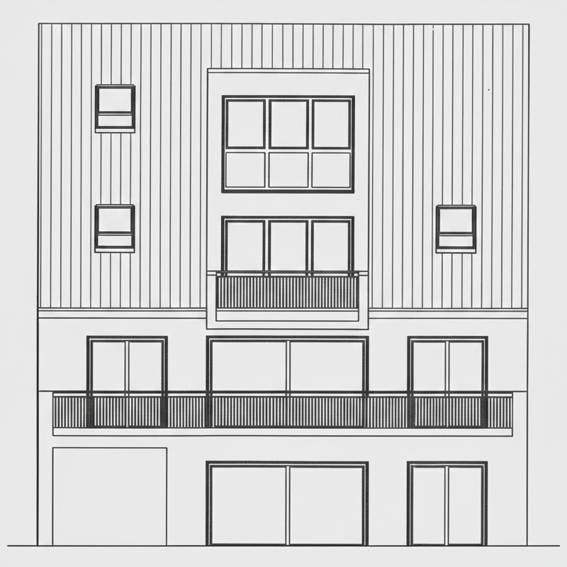 Technische Zeichnung Haus